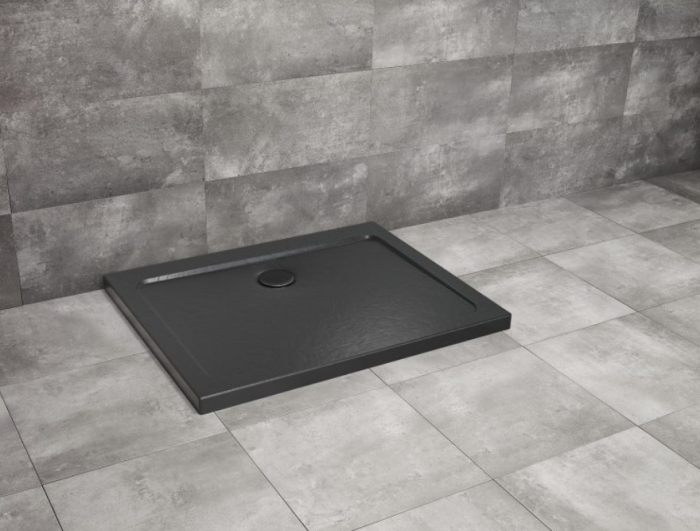 Radaway Doros D Stone Brodzik prostokątny 90x80 cm czarny SDRD9080-01-54S