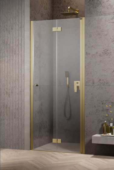 Radaway Nes Brushed Gold DWB Drzwi prysznicowe prawe 90 cm profil złoto szczotkowane 10029090-99-01R