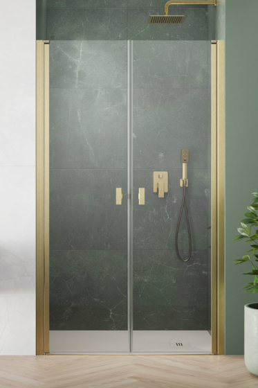 Radaway Nes Brushed Gold DWD I Drzwi prysznicowe 120 cm profil złoty szczotkowany 10027120-99-01