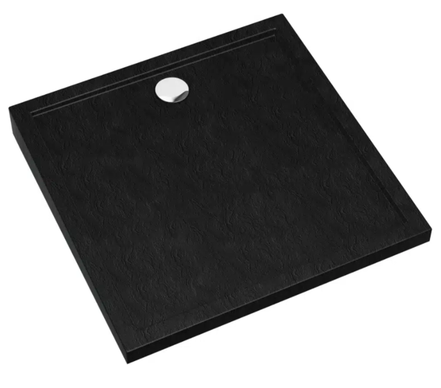 Schedline Sharper Brodzik akrylowy 90x90x4,5 cm czarny kamień 3S.S2K-9090/C/ST
