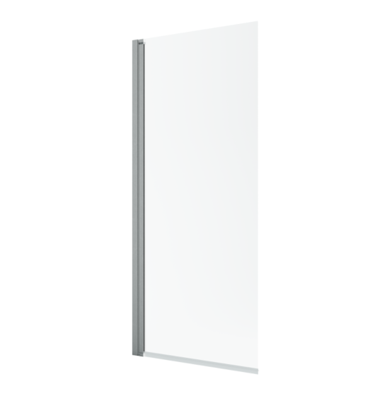 Radaway Nes Brushed Nickel PNJ I Parawan nawannowy 100x150 cm lewy nikiel szczotkowany 10011100-91-01L