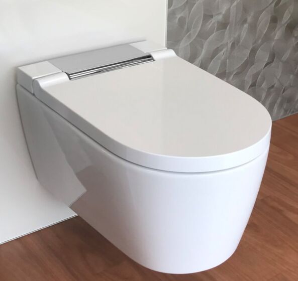 GEBERIT AquaClean Sela Toaleta myjąca wirowe z powłoką KeraTect biała/chrom 146.220.21.1