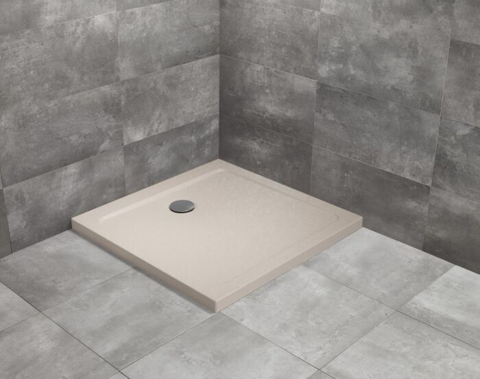 Radaway Doros C Stone brodzik kwadratowy 90x90x4,5 cm Kaszmirowy SDRC9090-01-84S