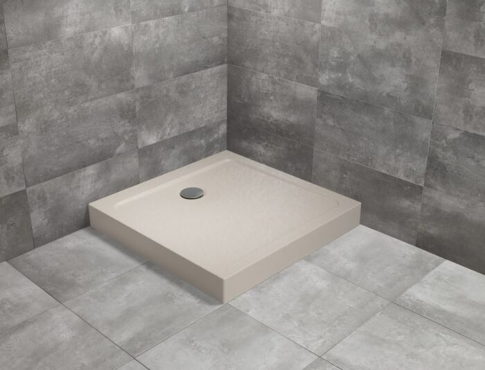Radaway Doros C Compact Stone Brodzik kwadratowy 100x100x11,5 cm kaszmirowy SDRC1010-05-84S
