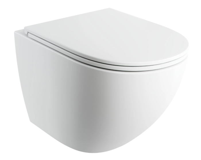 OTTAWA COMFORT  Miska WC wisząca SILENT POWER™ z deską wolnoopadającą, 54 x 37 cm biały mat OTTAWACSPMWBM