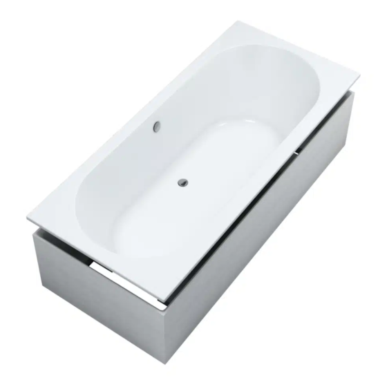 Schedline Celestia Set Wanna prostokątna z nośnikiem180x80 cm biały połysk 3WSP.CS1P-18080