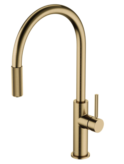 Omnires SWITCH  |  bateria kuchenna z wyciąganą wylewką do zest. filtr. brąz antyczny szczotkowany SW9059BR