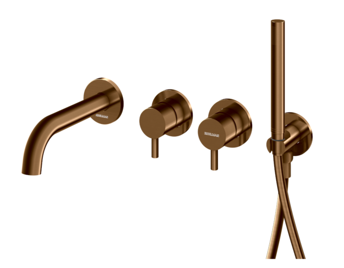 Kohlman Axel Bateria wannowa podtynkowa miedź szczotkowana QW260ABC230