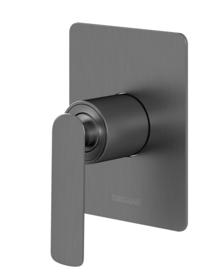 Kohlman Experience Zestaw prysznicowy z deszczownią kwadratową 25 cm grafit szczotkowany QW220EGQ25