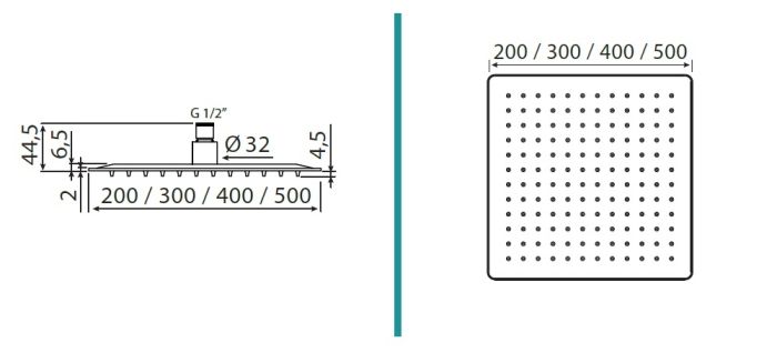 Rysunek techniczny deszczowni Vedo VSN2250