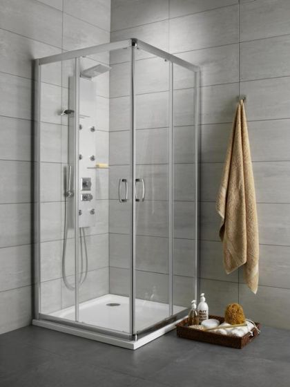 Radaway Premium Plus C+2S Kabina kwadratowa 80x80 cm ze ściankami szkło grafitowe 30463-01-05N/33443-01-05N
