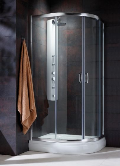 Radaway Premium Plus E 1900 Kabina półokrągła 120x90 cm szkło grafitowe 30493-01-05N
