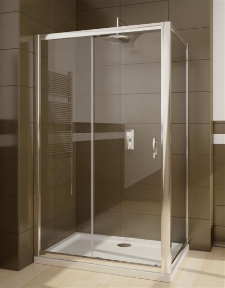 Radaway Premium Plus Drzwi prysznicowe DWJ 130 cm szkło fabric 33333-01-06N