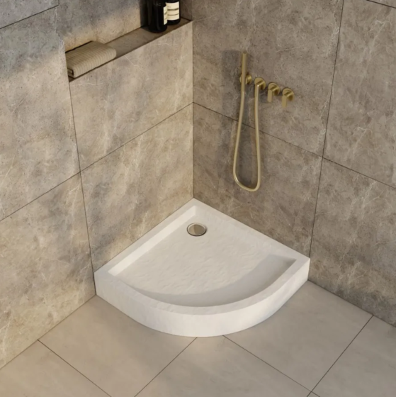 Schedline Schedpol Favory brodzik 80x80 półokrągły biały 3ST.F1O-8080/B/ST