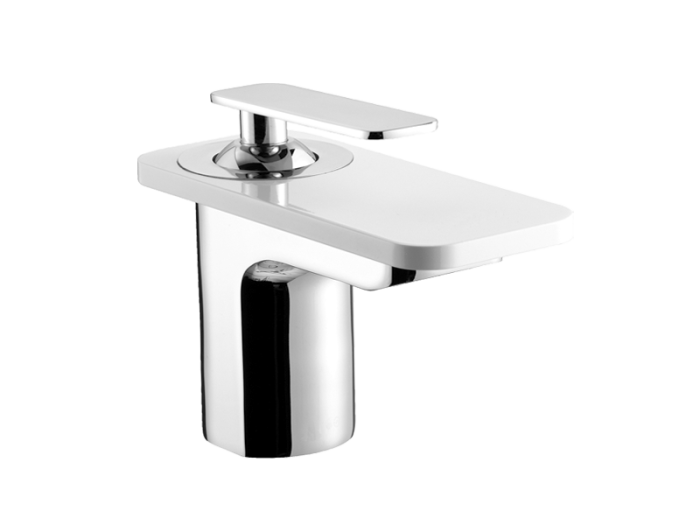 Fromac DJ bateria umywalkowa biały chrom z korkiem klik klak 8810/C