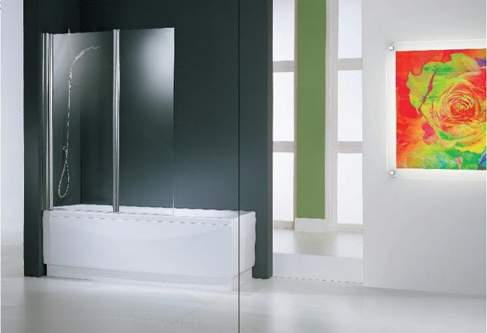 Novellini Aurora Parawan 120x150cm 2-częściowy profil chrom AURORAN2-1K