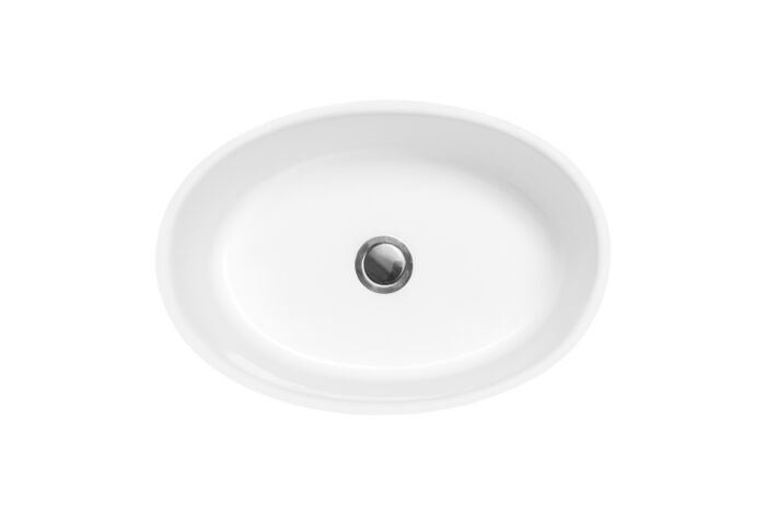 Besco Uniqa Umywalka nablatowa 32x46x17 cm biała/czarna #UMD-U-NBW