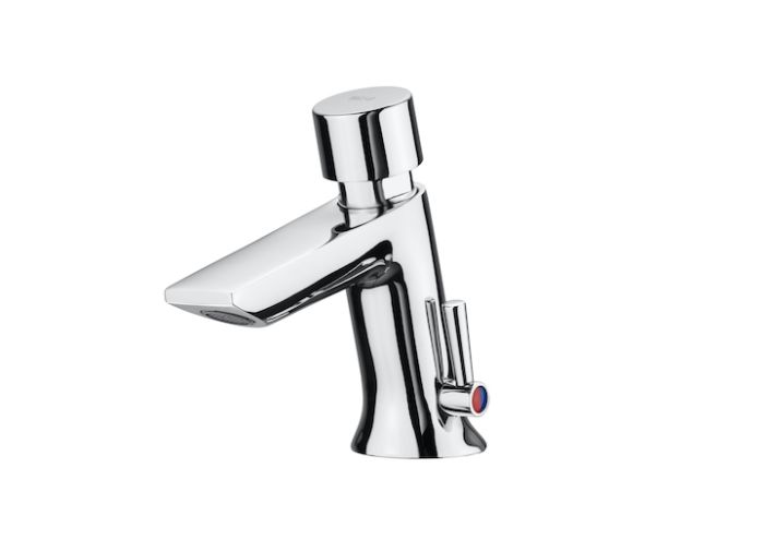 Roca Instant bateria umywalkowa czasowa z mieszaczem stojąca chrom  A5A3177C00