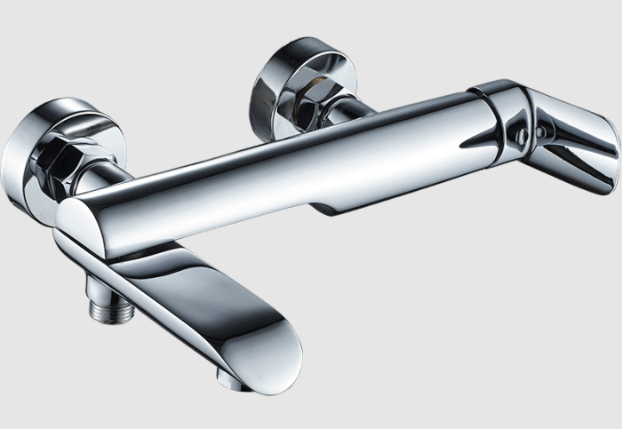 Laveo Alea Bateria wannowa z ruchomą wylewką Chrom BLE_01FD