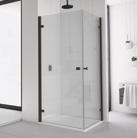 Ronal - Sanswiss Annea Kabina kwadratowa 100x100 cm czarny mat AN1CG10000607+AN1CD10000607