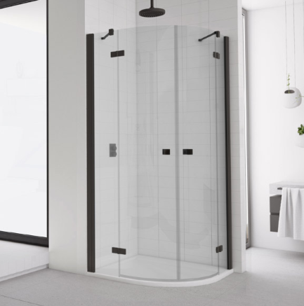 Ronal - Sanswiss Annea Kabina półokrągła R=50 90x90 cm czarny mat ANR500900607