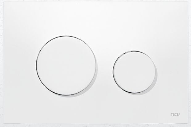 Tece TECEloop przycisk spłukujący szkło białe 9240650