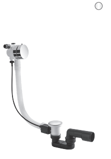 Vedo MINIMALISTA II Przelew wannowy z korkiem automatycznym 60cm biały mat 346M/60/BI