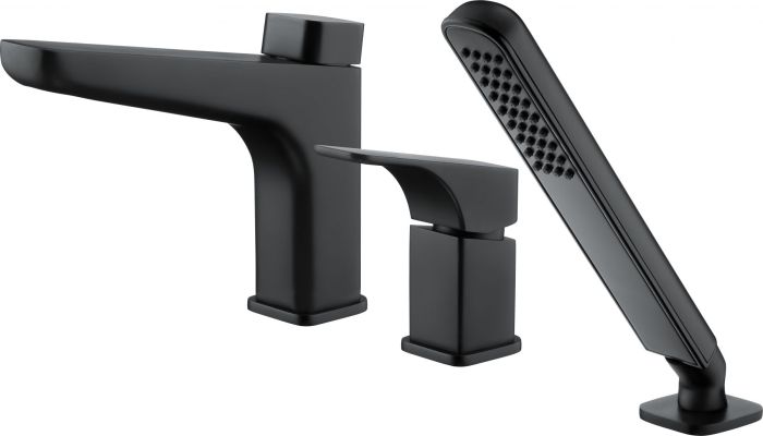 Deante Hiacynt Nero bateria wannowa 3-otworowa  BQH_N13M