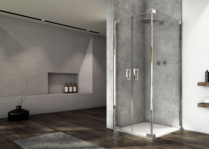 Ronal - Sanswiss Cadura Kabina prysznicowa 80x80 cm profil srebrny połysk CA2C0805007+CAT20805007