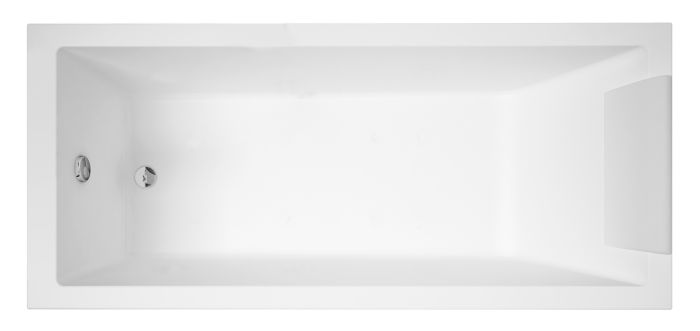 Novellini Calos 2 Wanna prostokątna 150x70cm ze stelażem, zagłówkiem i przelewem oraz obudową, biały połysk C2215070C-A2A