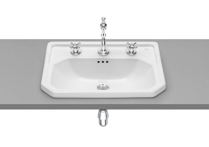Roca Carmen umywalka 60x45 cm blatowa z 3 otworami na baterie  A3270A5003