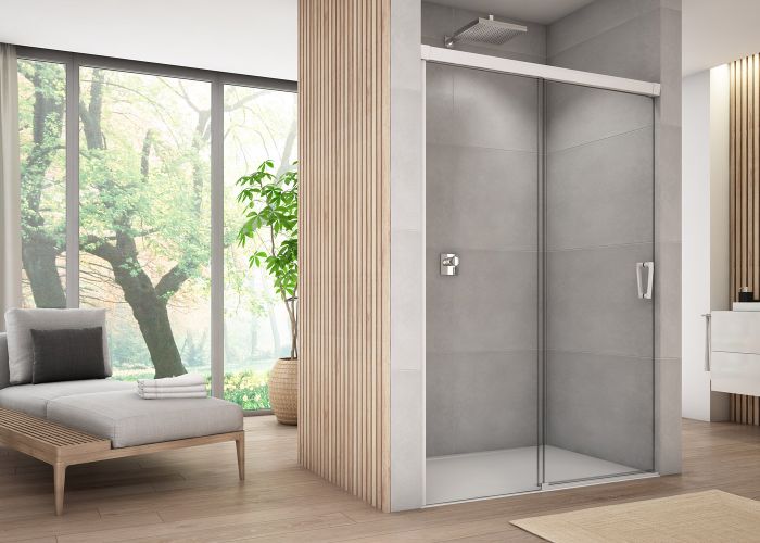 Ronal - Sanswiss Cadura Drzwi prysznicowe rozsuwane lewe 140 cm (136,4-140,9 cm) biały mat CAS2G1400907