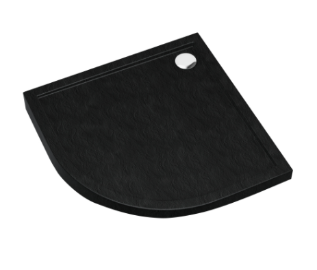 Schedpol CASPAR NEW Black Stone  Brodzik półokrągły 90x90x4,5 cm kolor Czarny mat 3.2334/C/ST