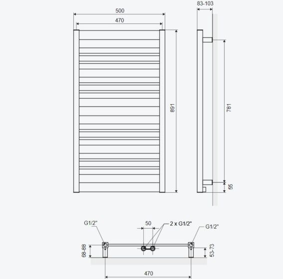 GREX.CO89.BL rysunek techniczny