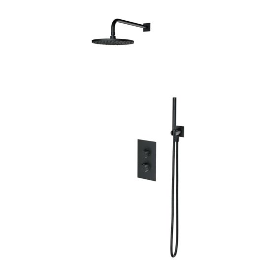 Omnires CONTOUR System prysznicowy podtynkowy termostatyczny antracyt SYSCT11AT