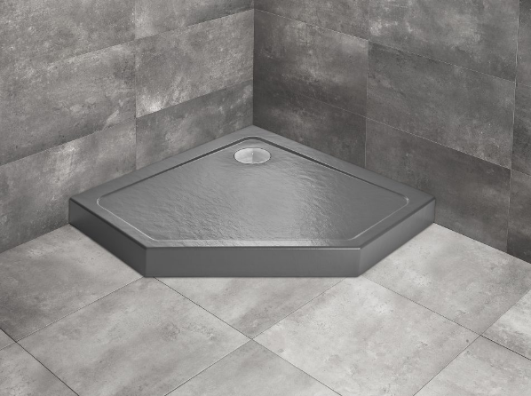 Radaway Doros PT Compact Stone Brodzik pięciokątny 90x90x11,5 cm antracytowy SDRPTP9090-05-64S