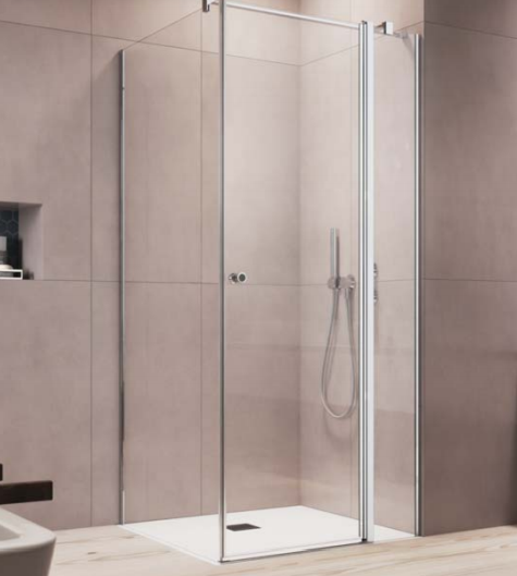 Radaway Eos II KDj Kabina prysznicowa drzwi prawe 90Rx80L cm profil chrom 13799421-01R+13799410-01