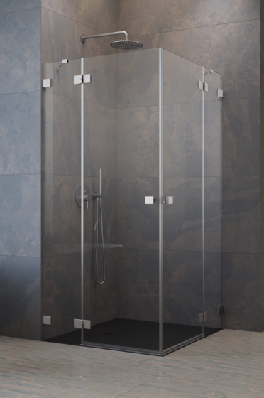 Radaway ESSENZA PRO BRUSHED NICKEL KDD Kabina prysznicowa 100Lx80P cm profil Nikiel szczotkowany 10096100-91-01L+10096080-91-01R