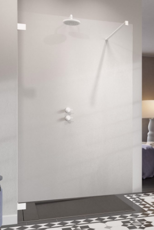 Radaway Essenza Pro White Kabina Walk-In 150 cm profil biały 10103150-04-01