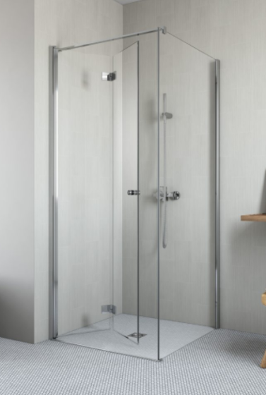 Radaway Essenza New KDJ B Kabina prostokątna drzwi lewe 90x100 cm profil chrom 1385082-01-01L+1384052-01-01