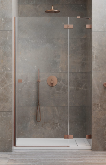 Radaway Essenza Pro Brushed Copper DWJ Drzwi prysznicowe prawe 100 cm (99,2-100,8 cm) profil Miedź szczotkowana 10099100-93-01R
