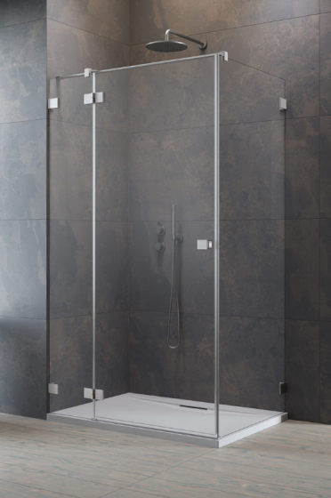Radaway ESSENZA PRO BRUSHED NICKEL KDJ Kabina prysznicowa drzwi lewe 100Lx75 cm profil Nikiel szczotkowany 10097100-91-01L+10098075-01-01