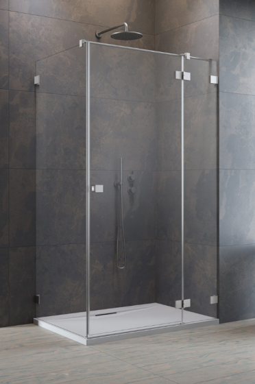 Radaway ESSENZA PRO BRUSHED NICKEL KDJ Kabina prysznicowa drzwi prawe 120Px70 cm profil Nikiel szczotkowany 10097120-91-01R+10098070-01-01