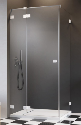 Radaway Essenza Pro KDJ White Kabina prostokątna ze ścianką boczną 100Lx80cm profil biały 10097100-04-01L+10098080-01-01