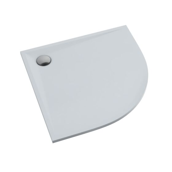 Schedline Brodzik kompozytowy Stabilsound Plus Libra Smooth White 90x90x3 cm R55, półokrągły 3SP.L1O-9090