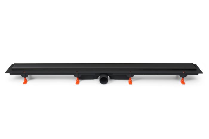 Werit Exclusive Flis 50 Odpływ liniowy z maskownicą do wypełnienia płytką 105 cm czarny mat  175-30105500-38