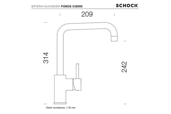 Schock Fonos bateria kuchenna rysunek techniczny