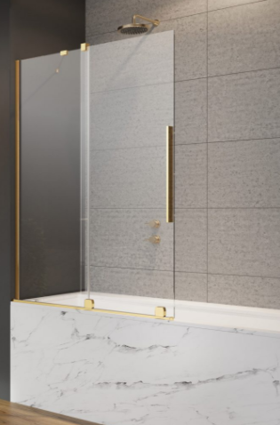 Radaway Furo Gold PND II Parawan nawannowy przesuwny lewy 170 cm profil złoty 10109888-09-01L+10112844-01-01