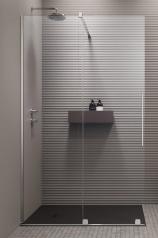 Radaway Furo Kabina typu Walk-In przesuwna 110 cm lewa profil chrom 10106588-01-01L+10110544-01-01