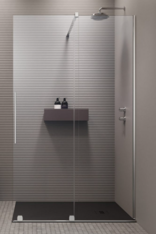 Radaway Furo Kabina typu Walk-In przesuwna 140 cm prawa profil chrom 10106738-01-01R+10110694-01-01